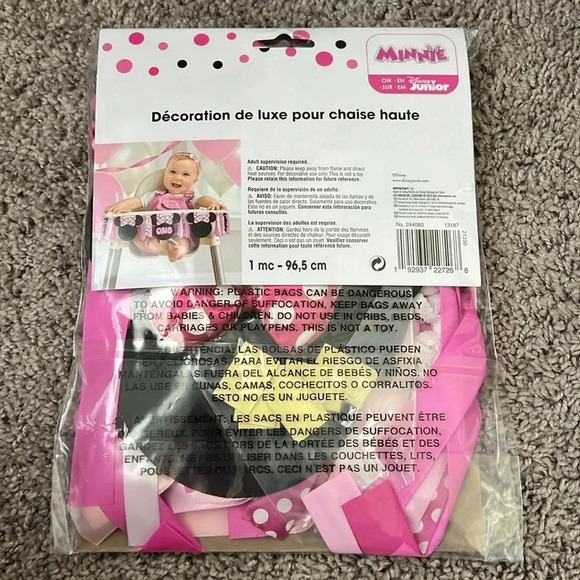 Disney Minnie Mouse ONE 1st Birthday High Chair Banner - Picture 3 of 6